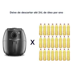 Fritadeira Eletrica Electrolux Air Fryer EAF50 5L Family Efficient 1700W Grafite 220V