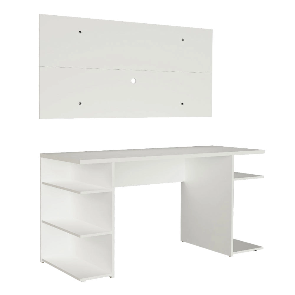 Mesa para Computador Gamer e Painel para TV até 50 Madesa Branco Cor:Branco