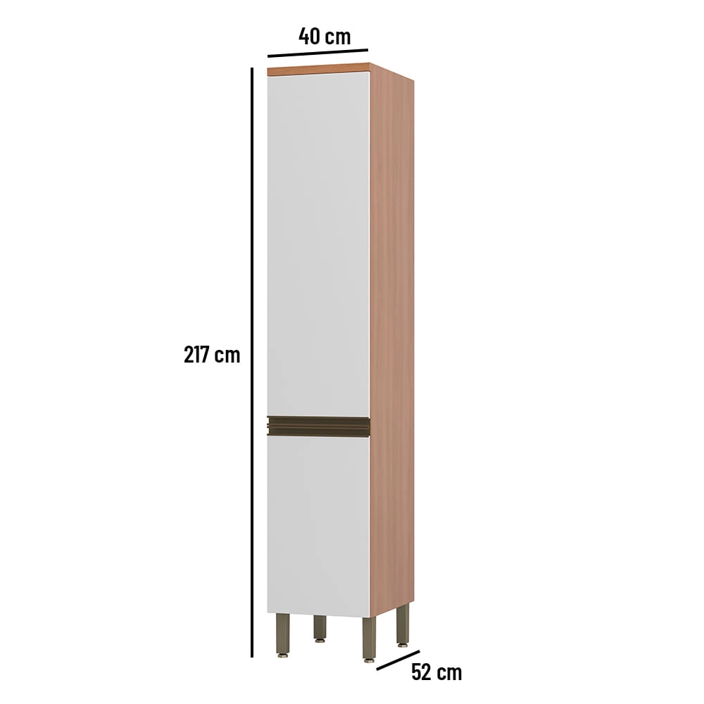 Paneleiro de Cozinha Macadâmia 40cm 2 Portas  Telasul