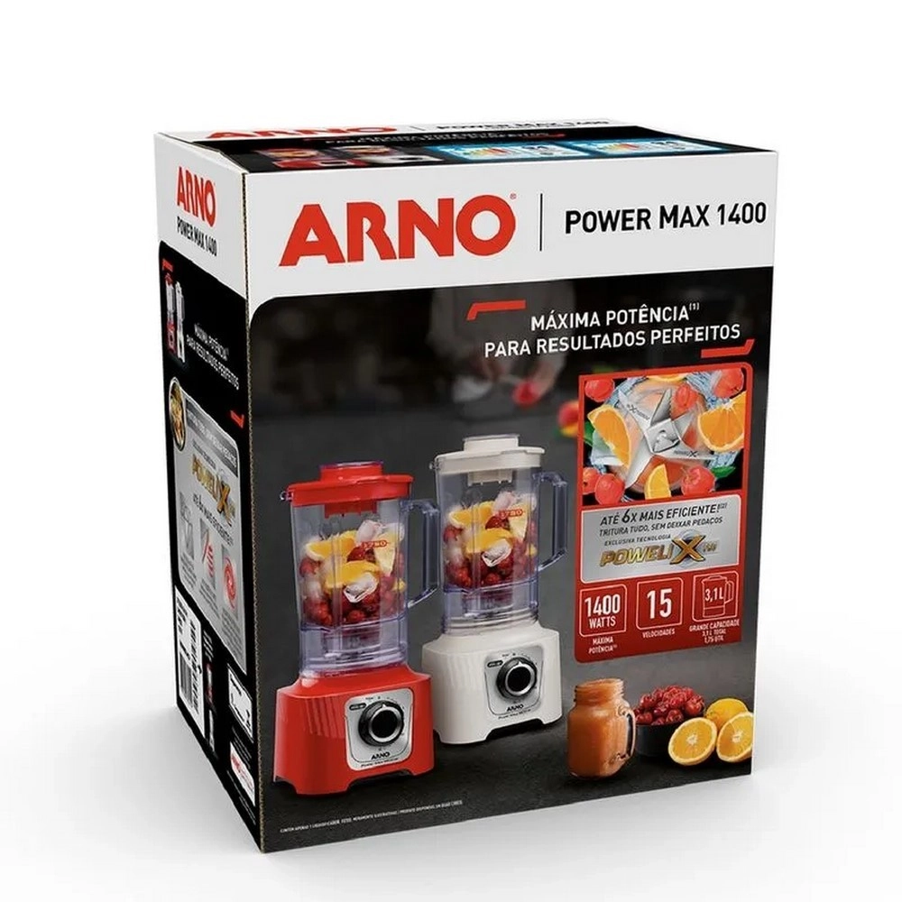 Liquidificador Arno LN63 LN5575B2 Power Max 15 Velocidades 1400W Vermelho 220V