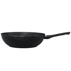 Panela Wok Ouro Preto 30cm Alumínio 4 Camadas, Revestimento Antiaderente Goldflon e Cabo Soft touch UpHome by Jomafe - UD286 UD286