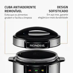 Panela de Pressão Elétrica Pratic Cook 5 L Premium I PE-48-5L-I