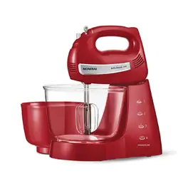 Batedeira Premium Bella Massa Inox Mondial B-29 NP BATEDEIRA-220V-VERMELHO/INOX