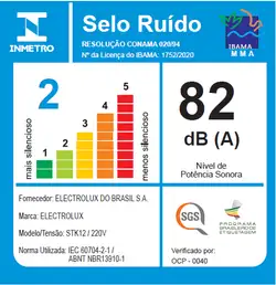 Aspirador de Pó Vertical 1000W PowerSpeed Electrolux 2 em 1 Filtro HEPA Cabo Elétrico 5m (STK12) 220V