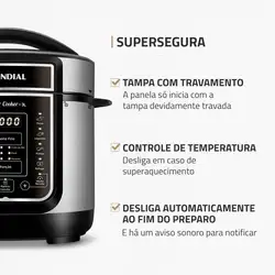 Panela de Pressão Elétrica Mondial Digital Master Cooker PE-40