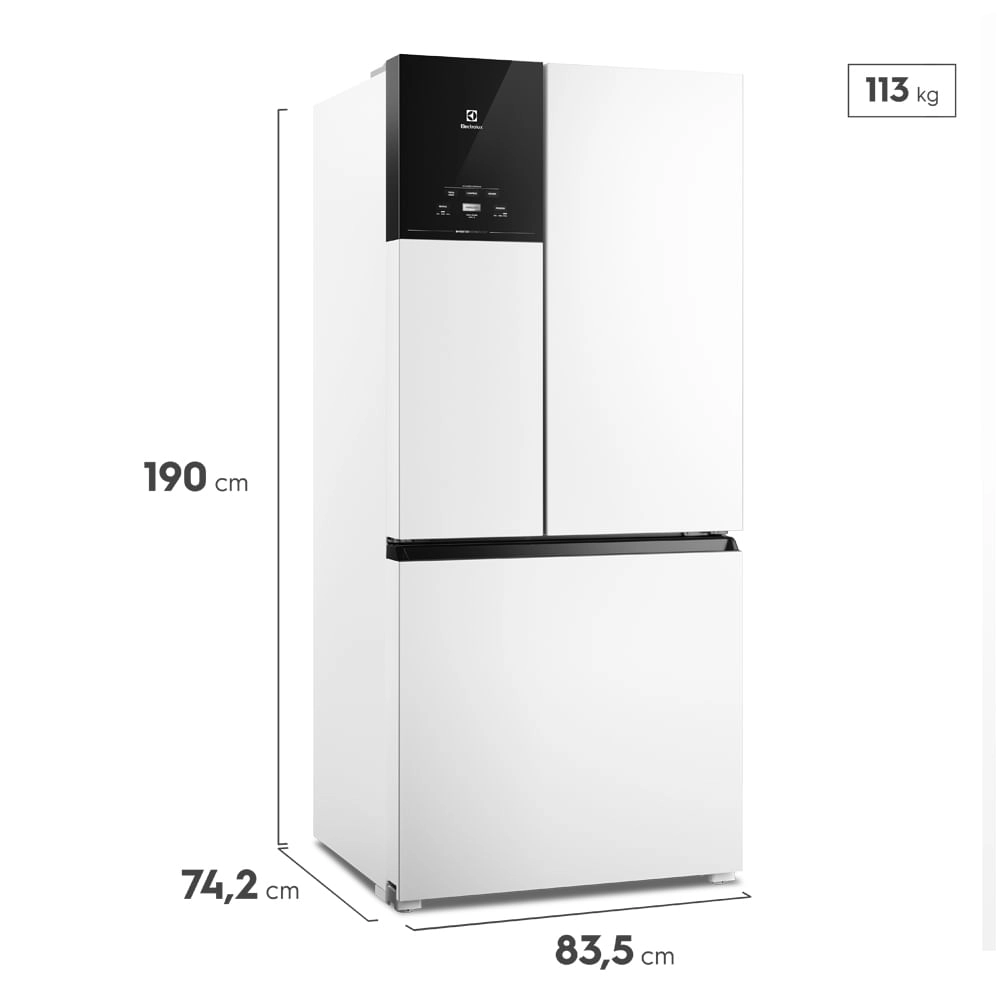 Geladeira Electrolux Frost Free Multidoor Efficient Com Autosense e Inverter 590L Branca (IM8) 220V