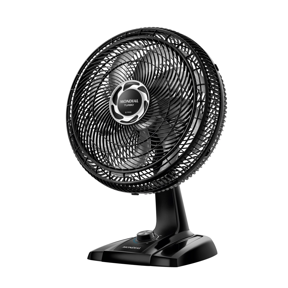 Ventilador de Mesa Mondial 40CM Turbo Force NVT-40-B 8 pás Preto/Prata 220V