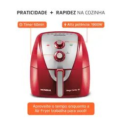 Fritadeira Sem Óleo Air Fryer 8 Litros AFN-80-RI Mondial 220V/60Hz