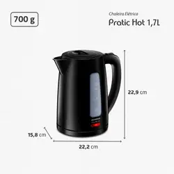 Chaleira Elétrica Pratic Hot 1,7L Mondial- CE-17 CHALEIRA ELETRICA CE-17 220V/60Hz