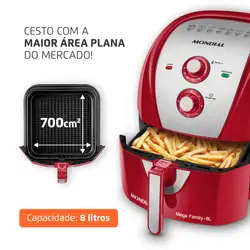 Fritadeira Sem Óleo Air Fryer 8 Litros AFN-80-RI Mondial 220V/60Hz