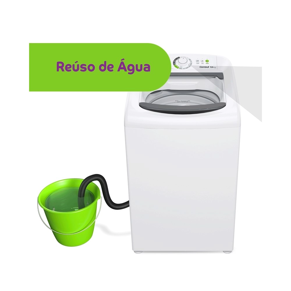 Máquina de Lavar Consul CWH12BBBNA 12Kg Branca 220V