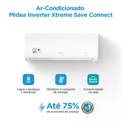 Ar condicionado Split Hi Wall Inverter Midea Xtreme Save Connect 9.000 Btus Frio 220v R-32