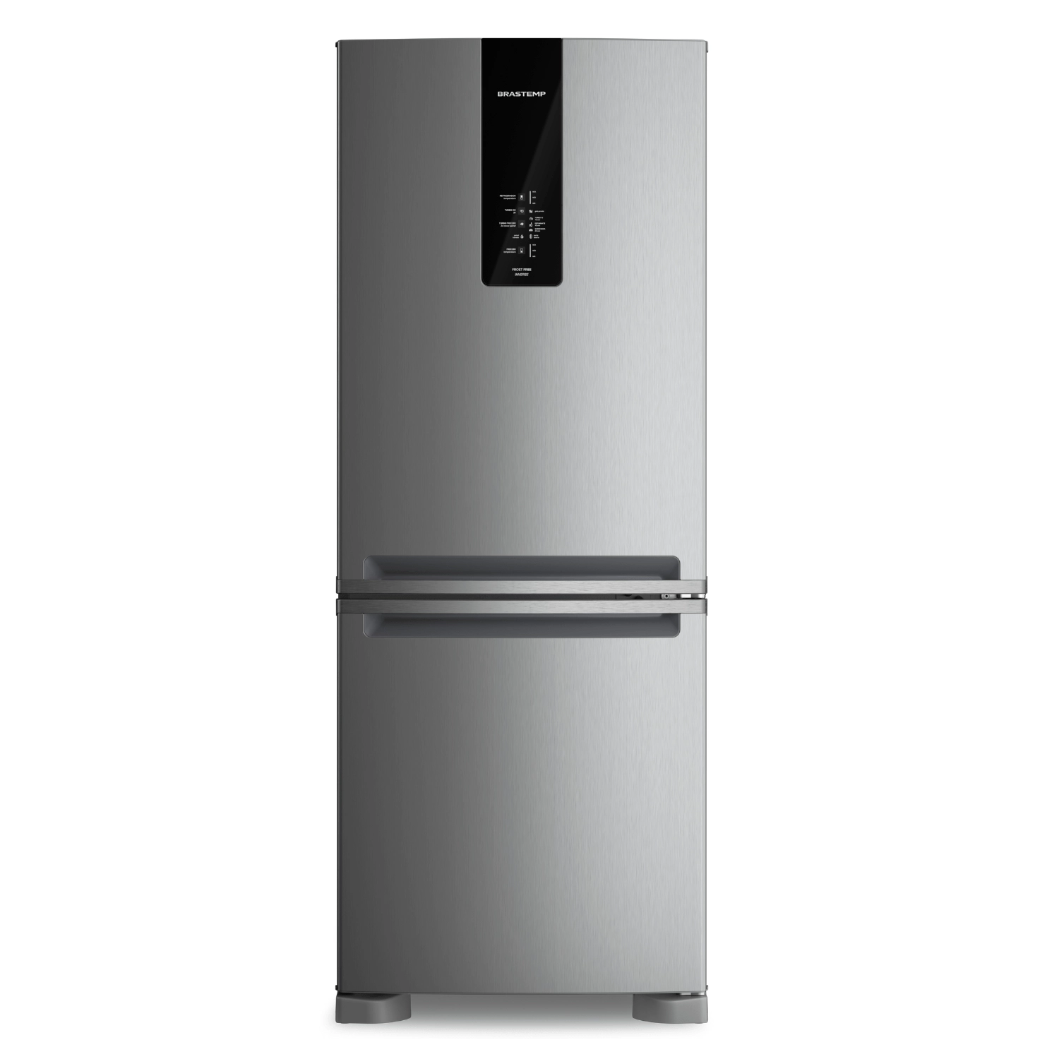 Geladeira Brastemp Frost Free Inverse A+++ 447 litros cor Inox com Smart Flow e Fresh Box - BRE57FK 220v