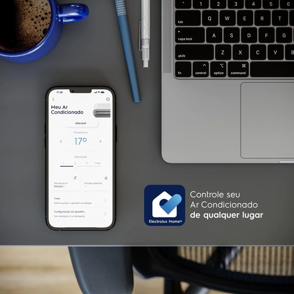 Ar-Condicionado Electrolux Split 18.000 BTUs Color Adapt Quente/Frio com Wi-fi (YI18R/YE18R) Ar-condicionado Electrolux Color Adapt Wi-fi 18.000 BTUs Quente/Frio (YI18R/YE18R)