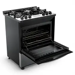 Fogão Brastemp 5 Bocas Cor Inox Com Mesa de Vidro, Turbo Chama e Timer - BFS5XAR BIVOLT