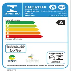 Cooktop de Embutir Britânia BCT5P 5 bocas Bivolt