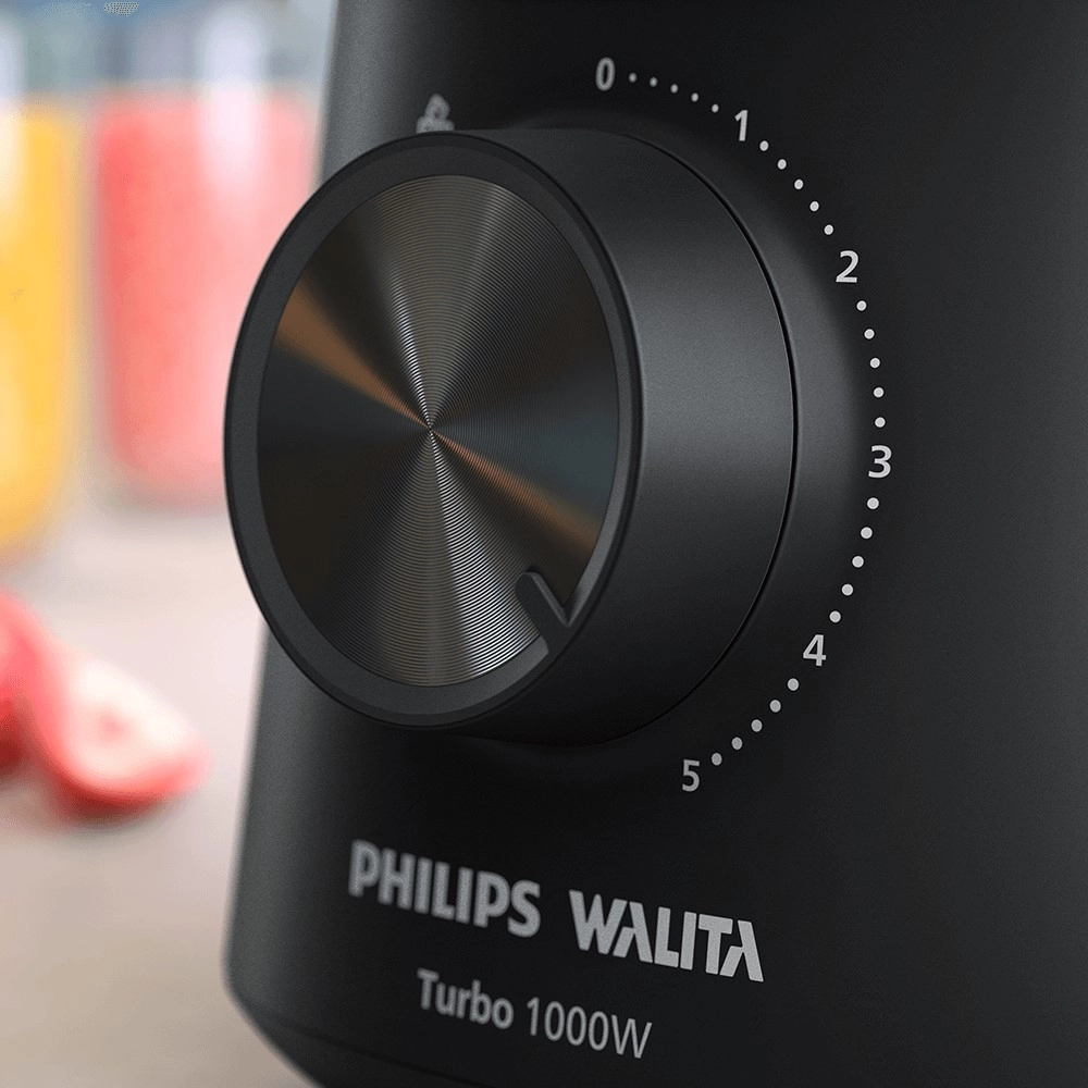 Liquidificador Philips Walita HR2270/90 Turbo Serie 3000 Velocidades 1000W Preto 220V