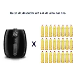 Fritadeira Eletrica Electrolux Air Fryer EAF15 3,2L Efficient Com Timer Preta 220V