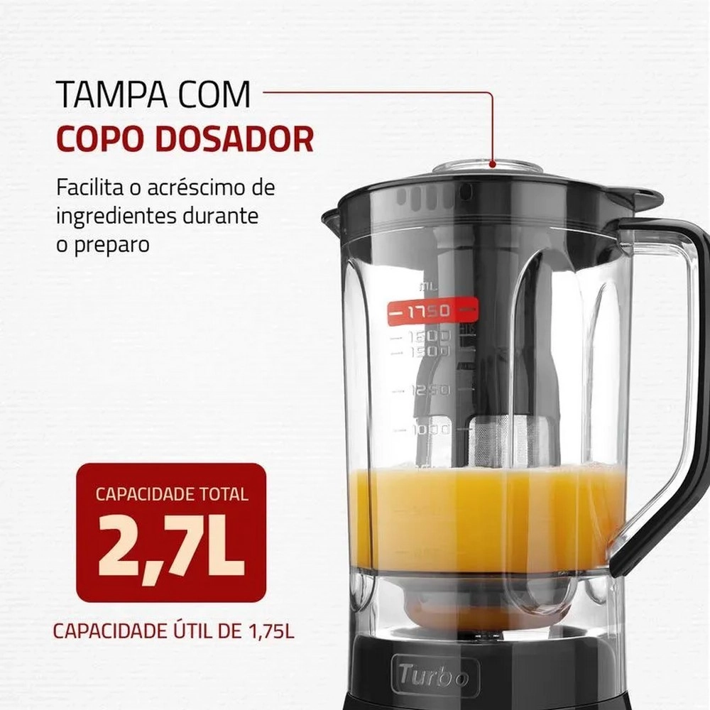 Liquidificador Mondial L-900 FB 5 Velocidades 900W Preto 220V