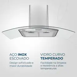 Coifa de Parede Mondial CF90-01 COIFA DE PAREDE-220V-INOX