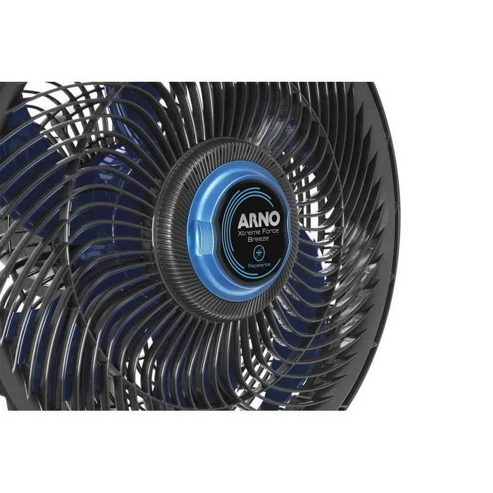 Ventilador de Mesa Arno 40CM VB55 Xtreme Force Breeze Repelente Líquido Desmontável Preto 220V