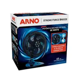 Ventilador de Mesa Arno 40CM Xtreme Force Breeze VB40 VE3500B4 Desmontavel Preto/Azul 220V
