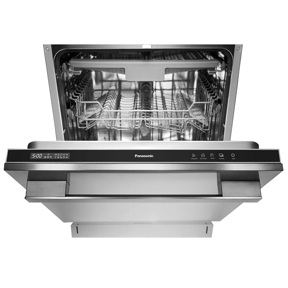 Lava-Louças de Embutir Panasonic 15 serviços e Função ECO Inox - NP-6M2FTKBRP 220v