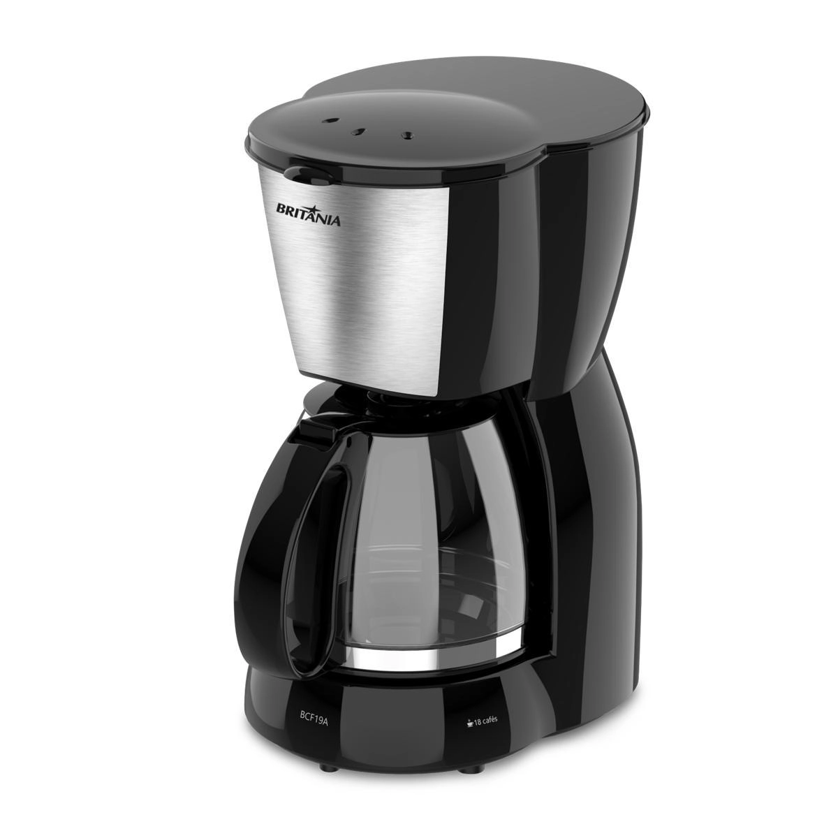 Cafeteira Britânia 18 Cafezinhos BCF19A Jarra de Vidro 550W 220V