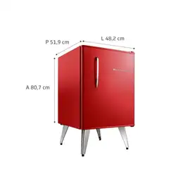 Frigobar Brastemp Retrô BRA08AV 76L com Porta Latas Vermelho 220V