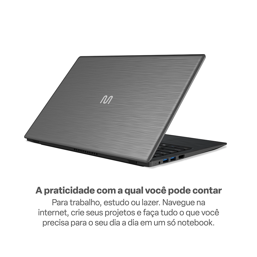 Notebook Ultra, Linux, 15,6 Pol. HD, Intel Celeron, 256GB SSD/ 8GB RAM, Cinza Escovado - UB262 UB262