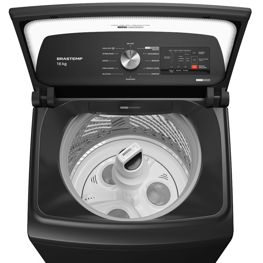 Máquina de Lavar Brastemp 16kg Cinza Platinum com Tecnologia Flex Wash e Ciclo Tira Manchas Advanced - BWY16A9 220v