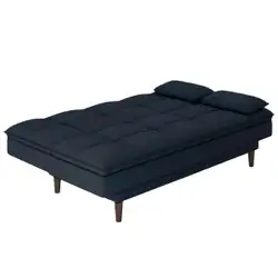 Sofá Cama Reclinável com 2 Almofadas Inclusas Multimóveis CR45238 Azul