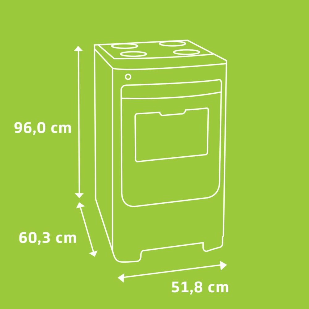 Fogão Consul 4 bocas cor Inox com acendimento automático - CFO4NAR BIVOLT