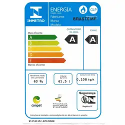 Fogão Brastemp 4 Bocas Inox com mesa de vidro, dupla chama e grill elétrico - BFO4VBR 220V