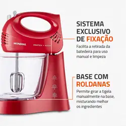 Batedeira Mondial Prática B-45-R BATEDEIRA B-45-R 220V/60HZ .