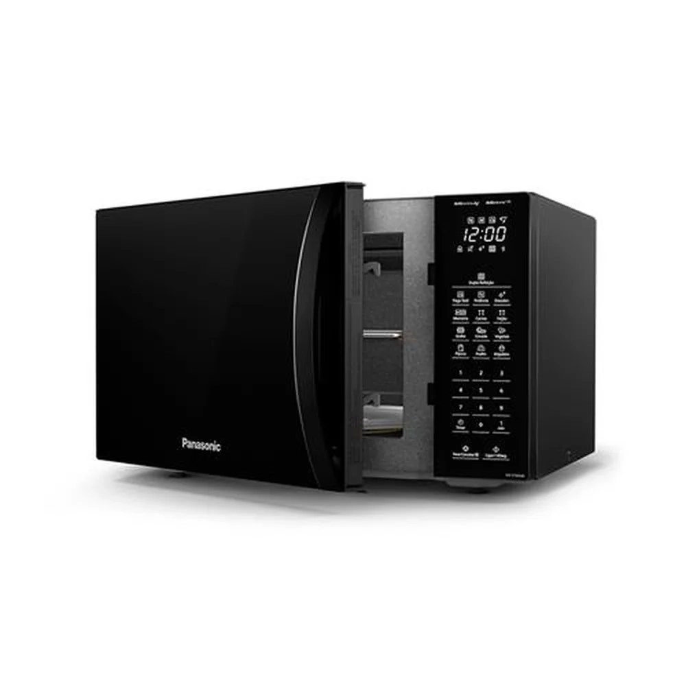 Micro-ondas Panasonic NN-ST66NBRUK 34L Dupla Refeição Tecnologia Antibacteria Preto 220V