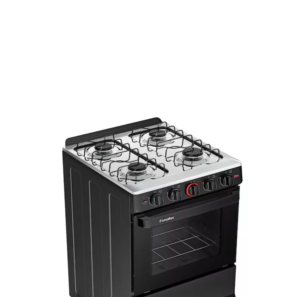 Fogão 4 Bocas Esmaltec Ideal Super 4121 Preto Bivolt