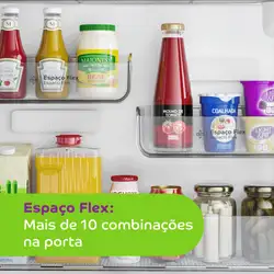 Geladeira Consul Frost Free Duplex com Espaço Flex e Controle Interno de Temperatura 410 litros cor Inox - CRM50FK 220V