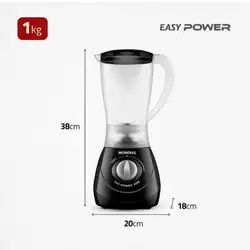 Liquidificador Mondial Easy Power L-550 BI 550W 2 Velocidades e Pulsar Copo 2.2L Preto 220V