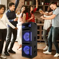 Caixa de Som Amplificada Philco Ex Bass Flash Lights PCX30000 Bluetooth 2500W Preta Bivolt