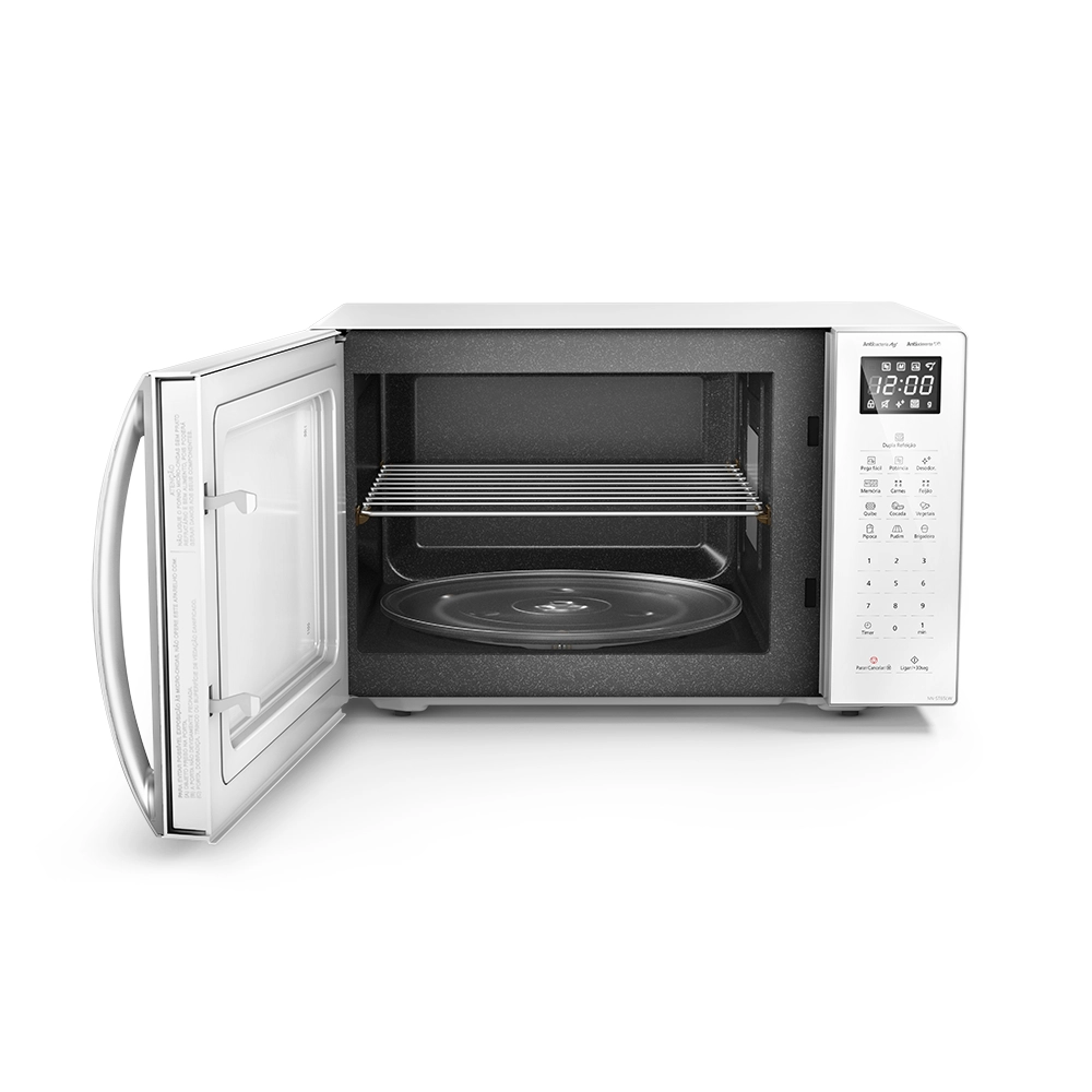 Microondas Panasonic Dupla Refeição 34L Branco - ST65LWRU 220v