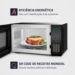 Micro-ondas 21L Mondial MO-01-21-B MICRO-ONDAS MO-01-21-B 220V/60HZ .