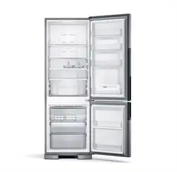 Geladeira Consul Frost Free Duplex 397 litros Evox com freezer embaixo - CRE44BK 220V