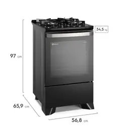 Fogão 4 bocas Electrolux Cinza Experience com Mesa de Vidro, PerfectCook360 e VaporBake (FE4CP) 220V