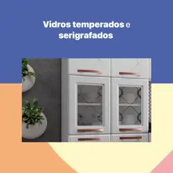 Paneleiro Duplo de Aço Telasul Mirage New Com Vidro Telasul