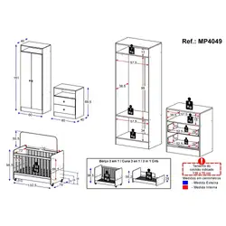 Quarto Infantil Completo Ariel Multimóveis Branco