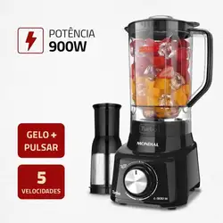 Liquidificador Mondial L-900 FB 5 Velocidades 900W Preto 220V