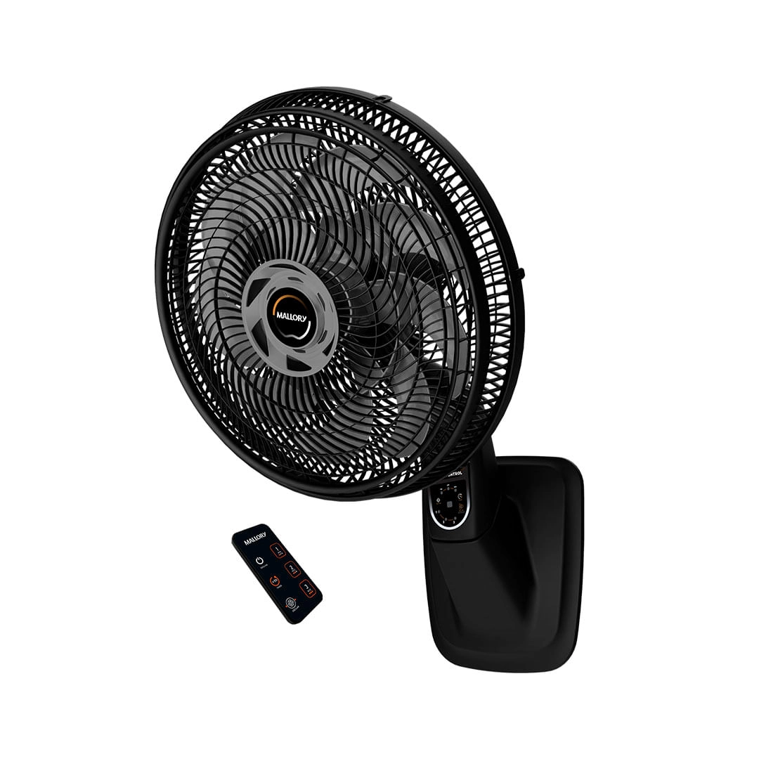 Ventilador de Parede Mallory Smart Control 40 Cm Preto e Grafite 220v