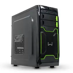 Warrior Haida Gabinete Gamer Preto e Verde Warrior - GA187X [Reembalado] GA187X