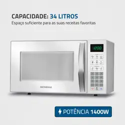 Micro-ondas 34L Mondial MO-02-34-W